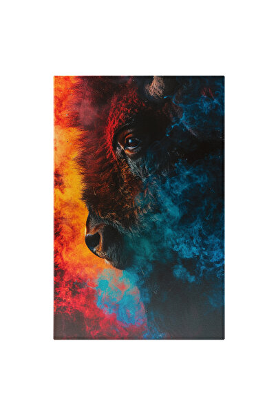 StoryGift Romania Canvas Painting 60 x 40CM Contours and Colors Buffalo in Bu...