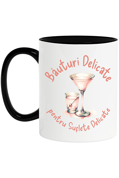 StoryGift Romania Cana Bauturi delicate pentru suflete delicate martini, 330ml, Ceramica cu Maner , Cu ,STG