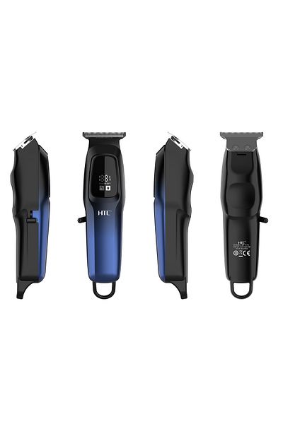 HTC Hair Clipper, Beard Trimmer with with LED Display and 3 Combs, AT578