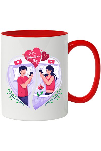 StoryGift Romania Mug With Message In English Happy Valentine's Day, Valentine's Day, Hearts, Love, With, STG
