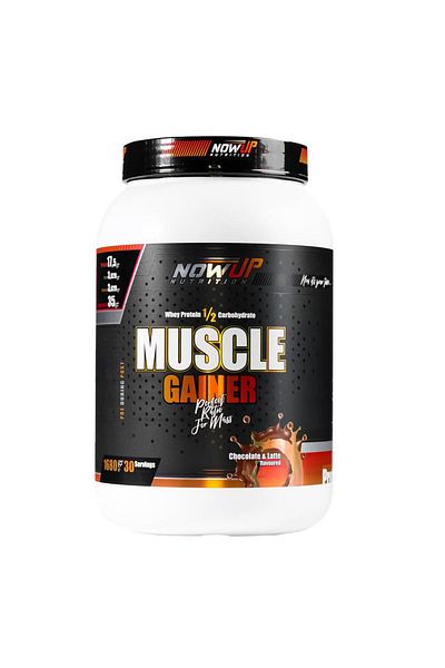 NOWUP NUTRITION Muscle Gainer 1680g |   Chocolate & Latte Flavored |   50g Carbohydrates 25g Protein