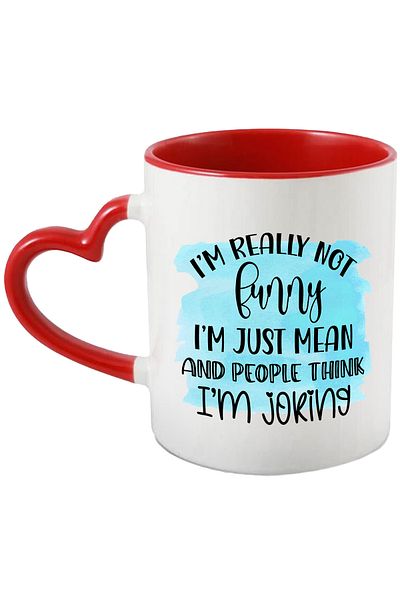 StoryGift Romania Cana cu mesajul "I'm really not funny, I'm just mean and people think I'm joking, Cu ,STG