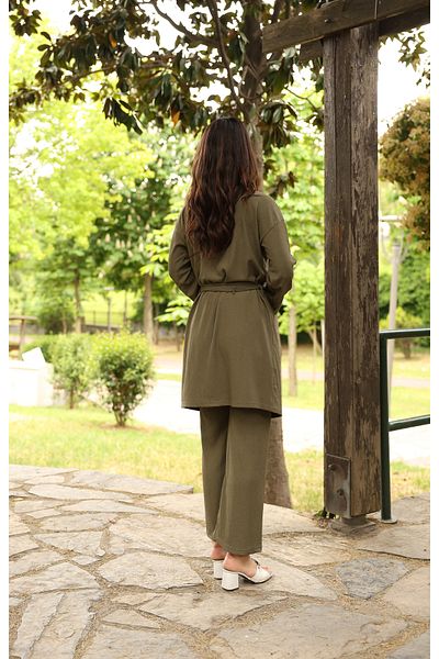 Giyince Belted Kimono Set