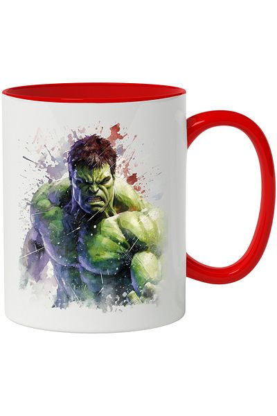 StoryGift Romania Mug With Fictional Character, Superhero, The Incredible Hulk, Marvel, Paint Spots, M, With, STG