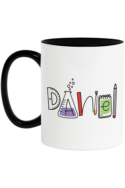 StoryGift Romania Mug With The Name Daniel, And Funny Message, Curious, Sociable, Galagio, 330ml, Ceram, With,STG