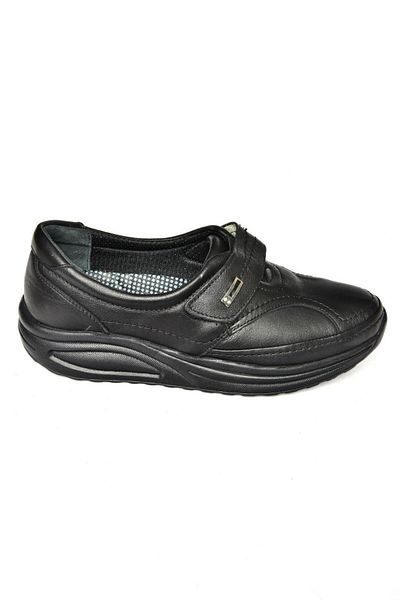 Fox Shoes P555190503 Μαύρο Γνήσιο Δέρμα Comfort Ορθοπεδική Σόλα Γυναικεία Παπούτσια