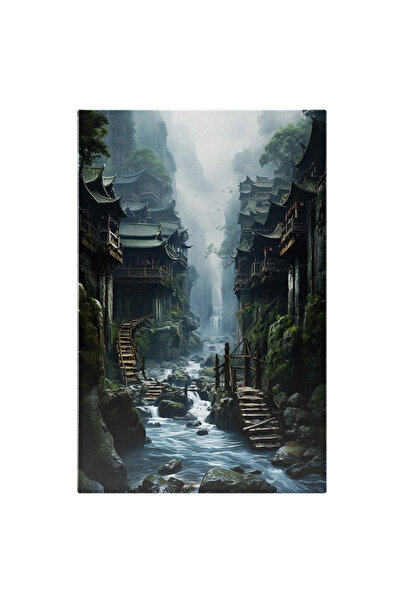 StoryGift Romania Tablou Canvas: Sat Infricosator Cladiri Parasite In Jungla ...