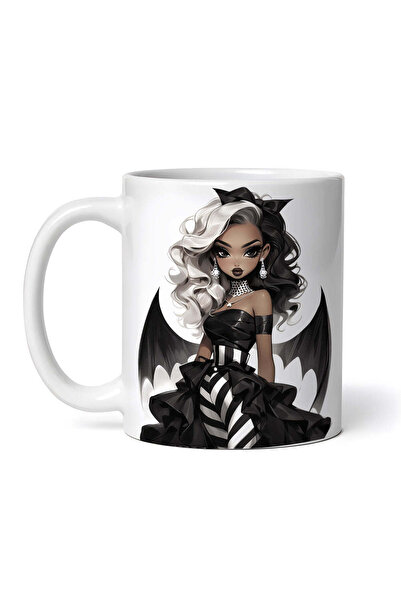 OEM Cană albă personalizată, Păpușa Demon Aja, INOVATIX®. 330ml