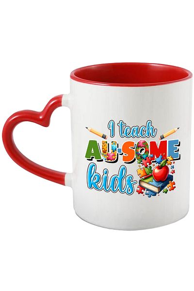 StoryGift Romania Mug with the message "I teach au-some kids", illustration, school, pupils, students, pro, With, STG