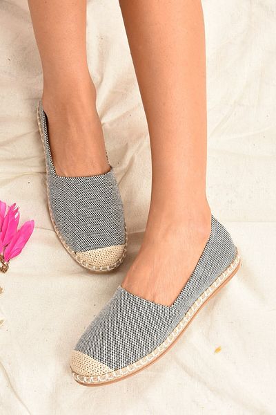 Fox Shoes Black/Beige Linen Women's Shoes D280250005