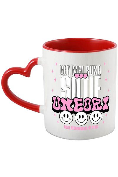 StoryGift Romania Mug the best wife sometimes recommended dose stress, 330ml, Ceramic with Handle, With, STG