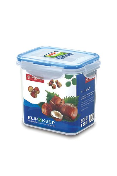 Generic Plastic food container with airtight lid - 1 liter