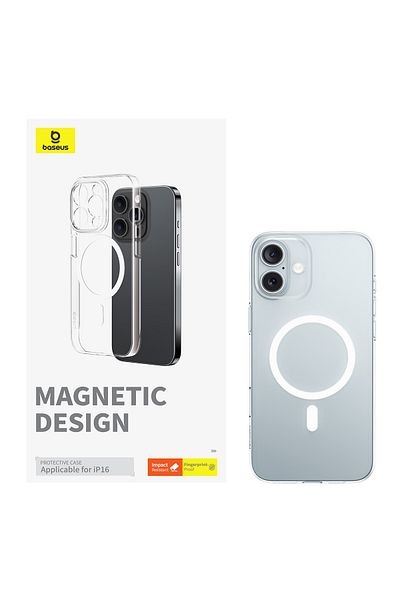 Baseus Baseus Ultra-Thin Crystal Series Magnetic Phone Case for iPhone 16 - Clear