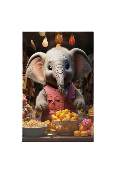 StoryGift Romania Canvas Painting 100 x 70CM The Eccentric Sweets and the Confectionery in the Elephant Pantry in Ro,STG