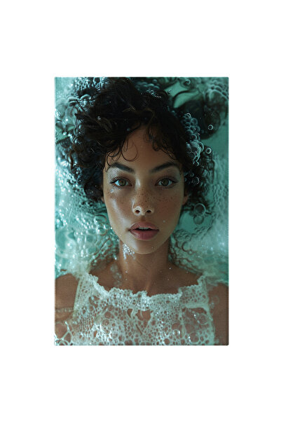 StoryGift Romania Tablou Canvas Tanara Cu Ochii Frumosi Si Gene Lungi Cu Paru...