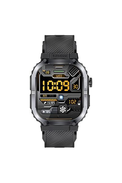 Promate Smart Sports Watch XWatch-SL 2.01 inch - Water Resistant - Supports Bluetooth - Black