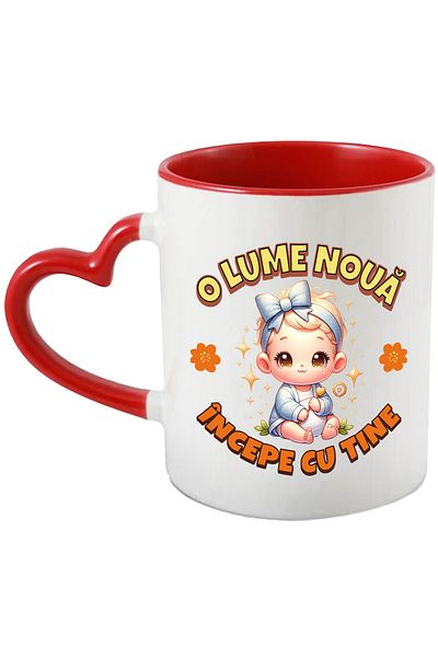 StoryGift Romania Mug A new world begins with you, baby, newborn, family, 330ml, Ceramic with M, With, STG