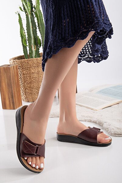 Slipcat Women's Classic Single Buckle Mother Slippers Street Slippers