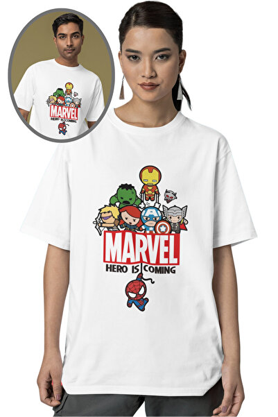 Fuddy Moda Tricou cu imprimeu personaje Marvel Comics, tricou cu imprimeu Mar...