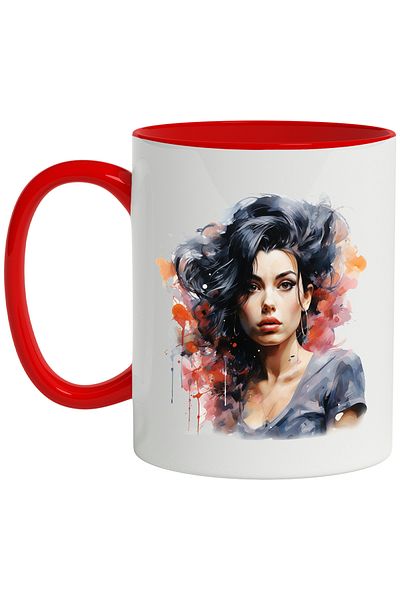 StoryGift Romania Mug With Amy Winehouse, Singer, Artist, Star, Multicolor 330 ml, Ceramic, With,STG
