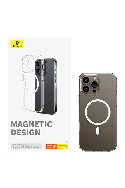 Baseus Baseus Ultra-Thin Crystal Series Magnetic Phone Case for iPhone 16 Pro Max - Clear