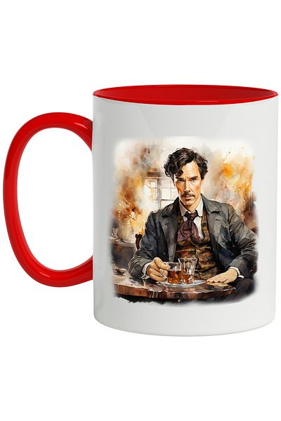 StoryGift Romania Sherlock Holmes Mug, Benedict, Character, Movie Lovers, Multicolor 330 m, With,STG