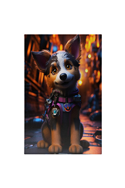 StoryGift Romania Tablou Canvas: Bucuria Cățelului În Orașul Strălucitor Uitat Pictura Digitala