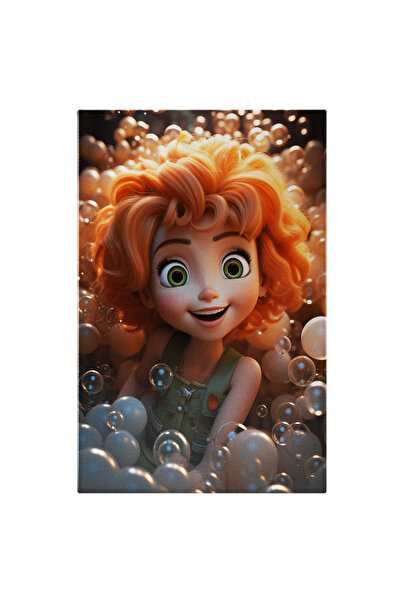 StoryGift Romania Tablou Canvas: O Fata Vesela In Stil 3d - Pixar Balonase Za...