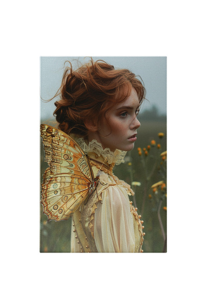 StoryGift Romania Tablou Canvas Regele Fluturilor Pe Umărul Fetei Martori La ...