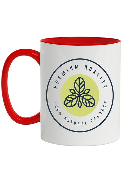 StoryGift Romania Premium Quality English Message Mug, Leaves, Emblem, Circle, Natural, Multicolor, With, STG