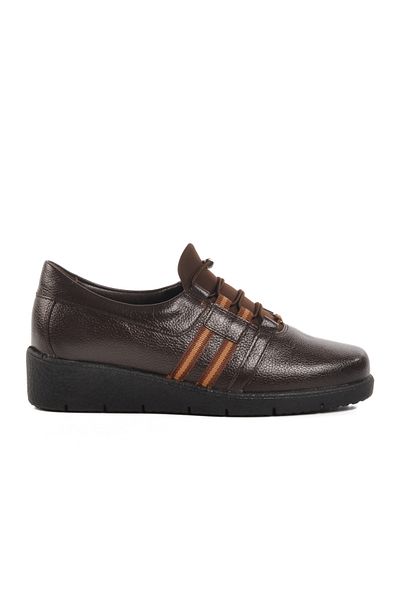 AYAKMOD Brown Genuine Leather Women's Casual Shoes Bb0121 Z