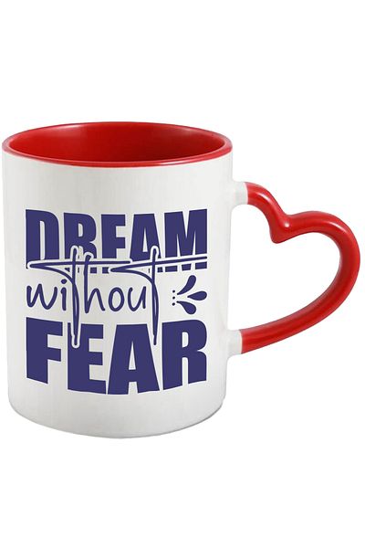 StoryGift Romania Mug with the message in English "Dream without fear" - dream without fear objectives c, Cu,STG