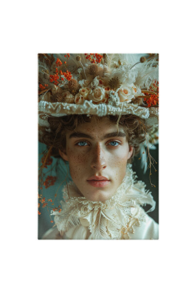 StoryGift Romania Tablou Canvas Petalele Visului Barbatului Cu Pălărie Un Portret Ce Transformă Realitatea În Tăr