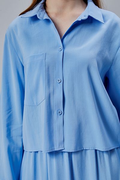Bolivente Cămașă oversize Baby Blue