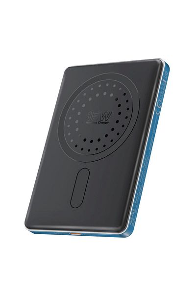 Promate Blade-5 Power Bank 5000mAh Slim Design Compatible with MagSafe for Wireless Charging - Blue