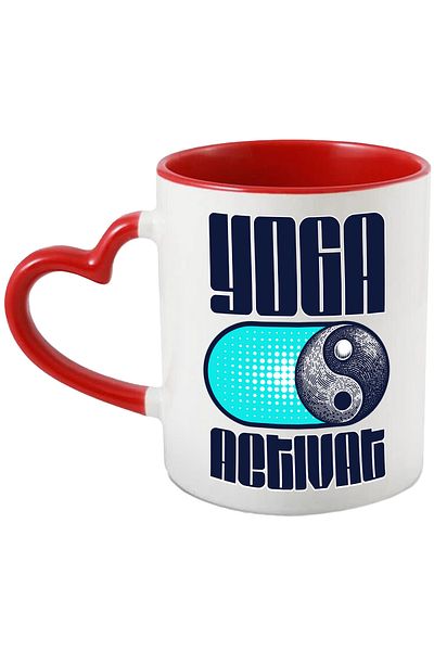 StoryGift Romania Yoga mug activated relaxation meditation, sports lovers, 330ml, Ceramic with Handle, With, STG