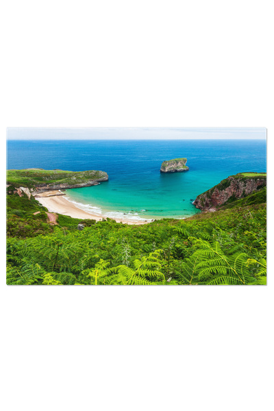 StoryGift Romania Tablou Canvas Plaja Ballota Din Asturias O Panorama Idilica...