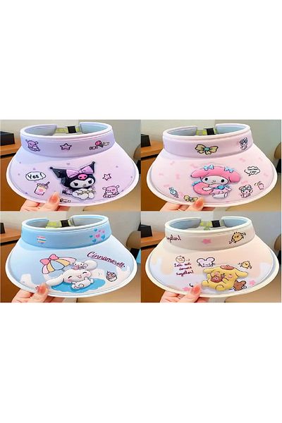 BABUN Large Wide Sanrio Kuromi My Melody Pompomporin Cinnamoroll Girl Child Teenager Hat