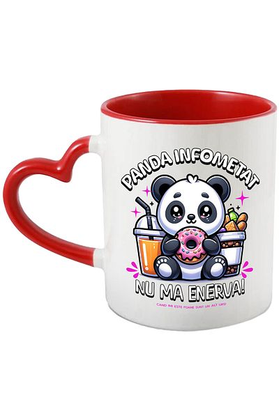 StoryGift Romania Panda Bear Mug with Food Funny Text Don't Annoy Me, 330ml, Ceramic with Handle in, With ,STG
