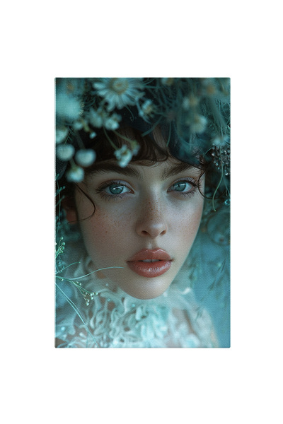 StoryGift Romania Tablou Canvas Fata Cu Ochii Senini Albastri Cu Buzele Mari ...