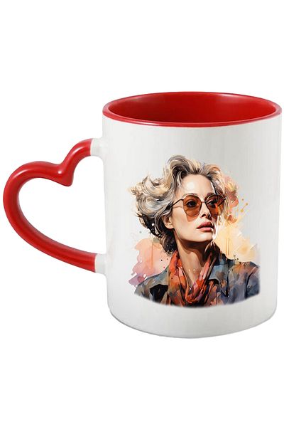 StoryGift Romania Mug With Meryl Streep, Famous Actress, Artist, Film, Hollywood, Multicolor 330 m, With ,STG