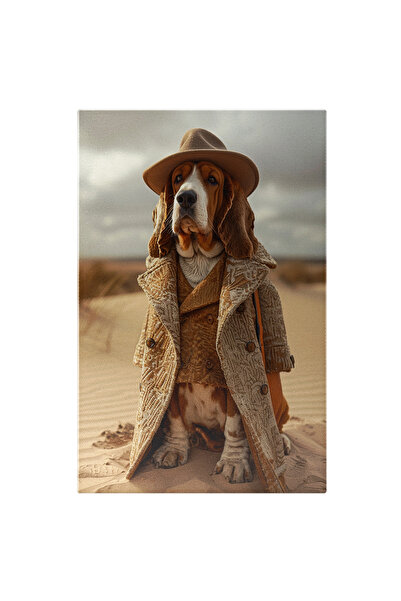 StoryGift Romania Tablou Canvas Câinele Distins Din Deșert Simplitate Și Eleg...