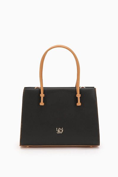 Levidor Black Camel Women's Hand and Shoulder Bag 930156