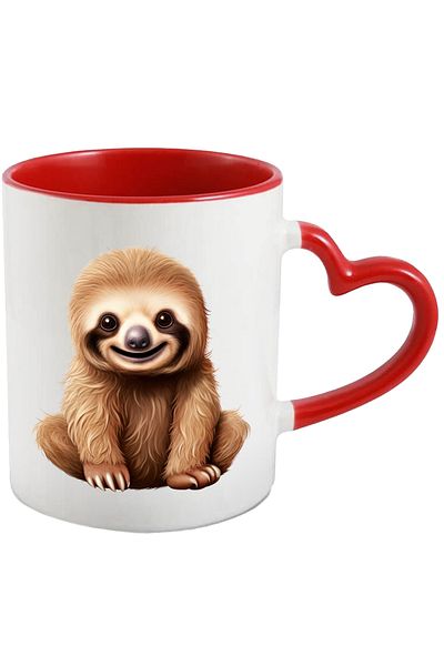 StoryGift Romania Sloth animal mug/happy sloth | illustration | big smile | playful | slow, With ,STG