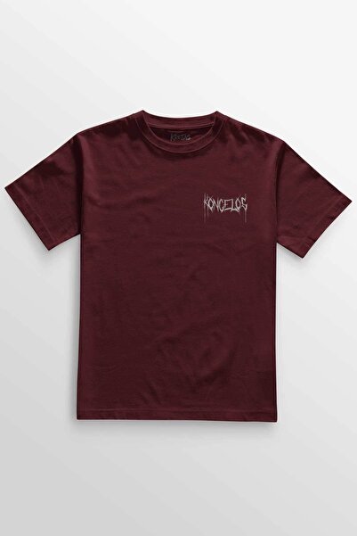 Kretas Burgundy majica Kongelos kruna bez kralja gotička urbana Štampano unis...