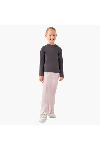 Juniors Bow Detail Turtle Neck Top With Long Sleeves - Set Of 2