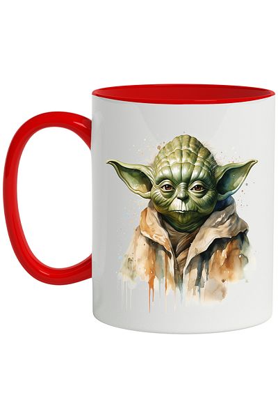 StoryGift Romania Yoda Mug, Character, Drops, Star Wars, Sci Fi, Alien, Multicolor 3, With,STG