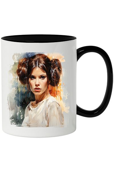 StoryGift Romania Princess Leia Mug, Star Wars, Jedi, Sci-Fi Movie Lovers, Skywalker, Multico, With,STG
