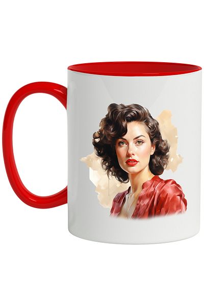 StoryGift Romania Mug With Sophia Loren, Celebrity, Actress, Movie, Retro, Multicolor 330 ml, Wax, With ,STG
