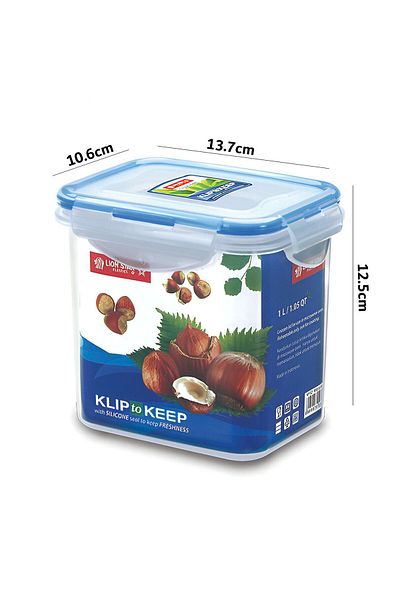 Generic Plastic food container with airtight lid - 1 liter